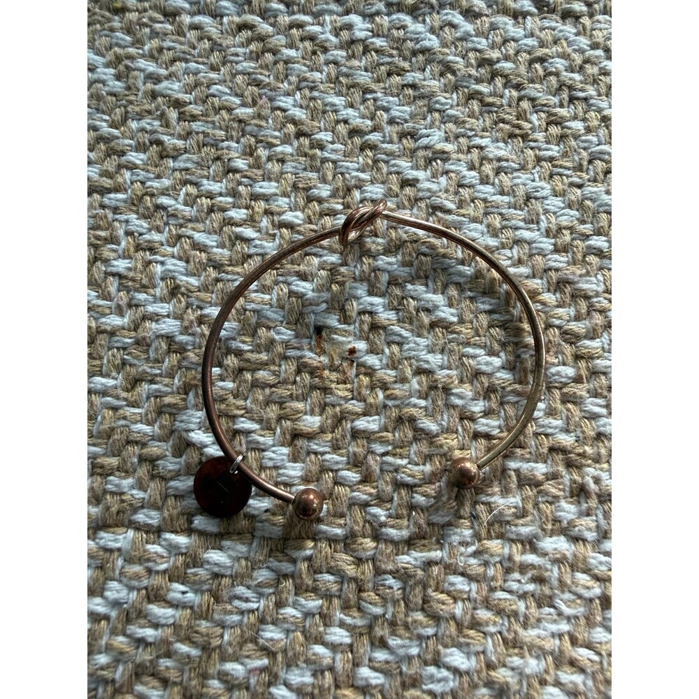 Letter H knot rose gold bracelet